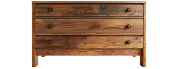 Poster Minimal wooden drawer cabinet furniture decoration house storage classic interior transparent background. © Jo