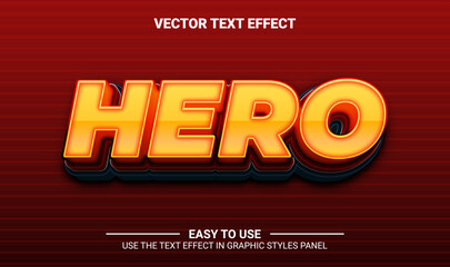 3d hero editable text effect