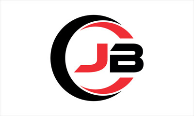 JB initial letter circle icon gaming logo design vector template. batman logo, sports logo, monogram, polygon, war game, symbol, playing logo, abstract, fighting, typography, minimal, wings logo, sign