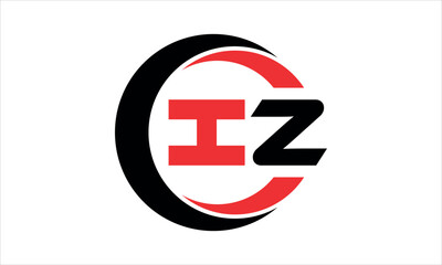 IZ initial letter circle icon gaming logo design vector template. batman logo, sports logo, monogram, polygon, war game, symbol, playing logo, abstract, fighting, typography, minimal, wings logo, sign