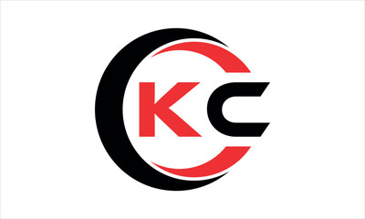 KC initial letter circle icon gaming logo design vector template. batman logo, sports logo, monogram, polygon, war game, symbol, playing logo, abstract, fighting, typography, minimal, wings logo, sign