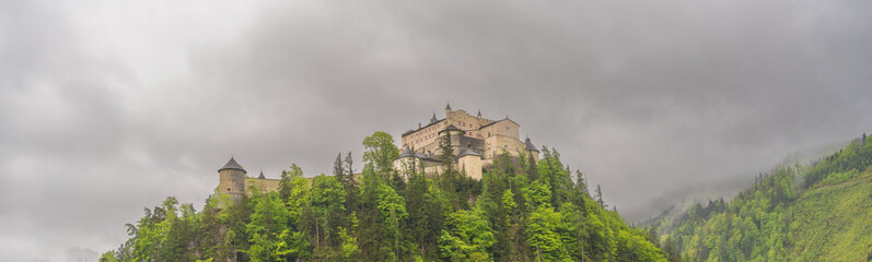Fototapeta na wymiar Scenic view of Hohenwerfen Castle, Austria