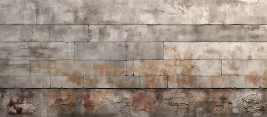 A detailed shot of a rectangular brickwork pattern on a stone wall, resembling wooden planks. The combination of brick and wood textures creates a unique and captivating art piece