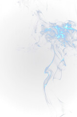 Blue smoke on Transparent background