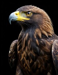Obraz premium portrait of a eagle on black background