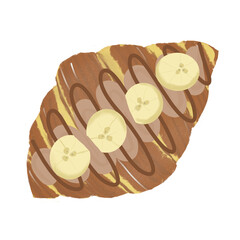 Croissant banana choco