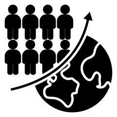 public service icon line and solid black