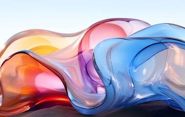 a colorful glass sculpture