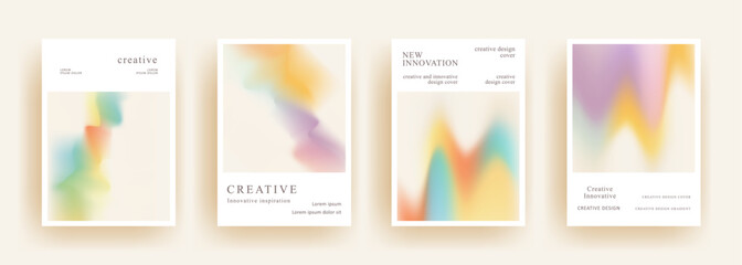 Abstract gradient poster template. Modern Covers Design. Mesh gradient background design. Trendy front page design for Banner, Poster, Flyer, Invitation and Annual Report