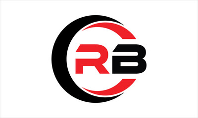 RB initial letter circle icon gaming logo design vector template. batman logo, sports logo, monogram, polygon, war game, symbol, playing logo, abstract, fighting, typography, minimal, wings logo, sign
