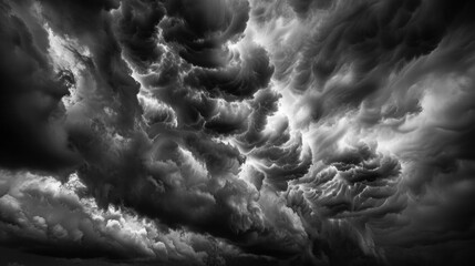 The background is filled with dark and dramatic storm clouds. - obrazy, fototapety, plakaty