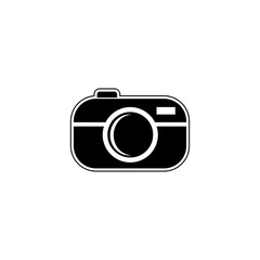 Photo camera sign icon isolated on transparent background