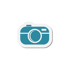 Photo camera sign icon isolated on transparent background
