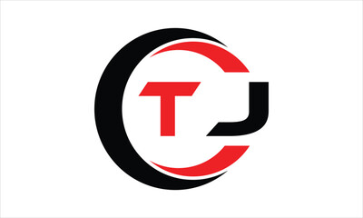 TJ initial letter circle icon gaming logo design vector template. batman logo, sports logo, monogram, polygon, war game, symbol, playing logo, abstract, fighting, typography, minimal, wings logo, sign