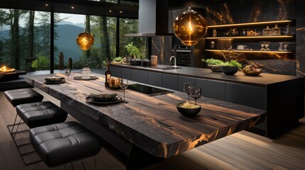 luxury kitchen room