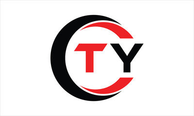 TY initial letter circle icon gaming logo design vector template. batman logo, sports logo, monogram, polygon, war game, symbol, playing logo, abstract, fighting, typography, minimal, wings logo, sign
