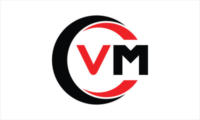 VM initial letter circle icon gaming logo design vector template. batman logo, sports logo, monogram, polygon, war game, symbol, playing logo, abstract, fighting, typography, minimal, wings logo, sign