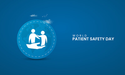 World patient safety day, patient safety day Design for social media post. 3D Illustration.