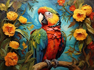 blue and yellow macaw
