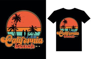 california t-shirt design. palm trees silhouette t shirt design. t-shirt design vector for print. california logo design vector illustration. quotes for t shirt