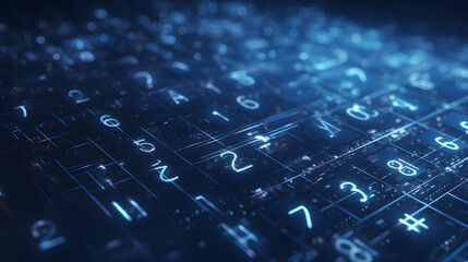 highquality blue digits abstract background with digits and numbers showing telecommunication concept in 3d