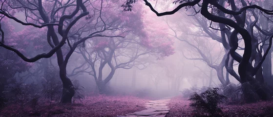 Foto op Plexiglas Dense fantasy forest landscape. © Ozis