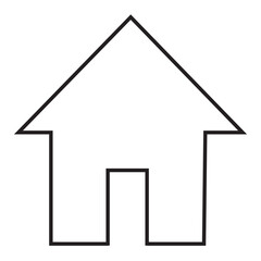House icon vector. House, real estate icon symbol isolated on a white background.