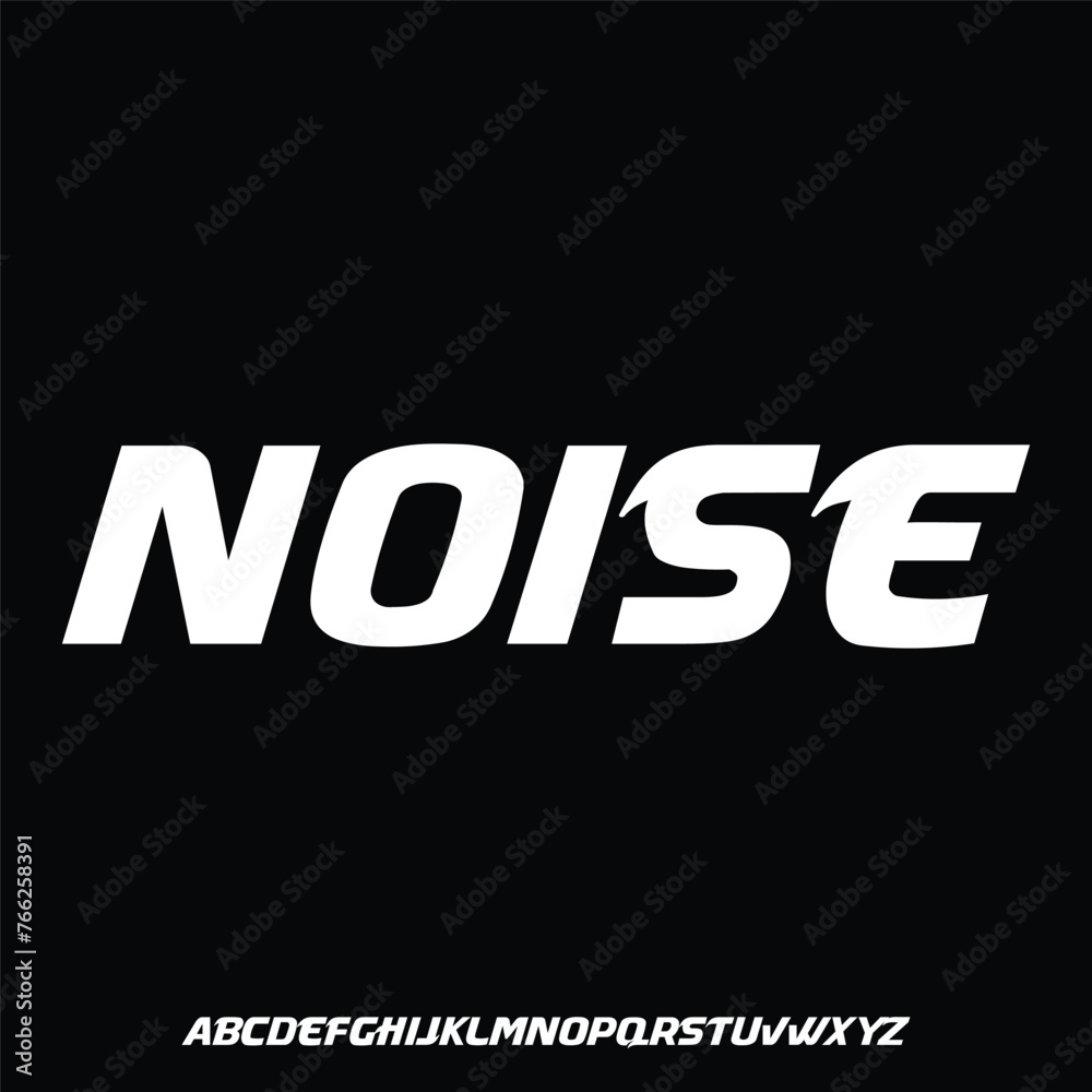Fototapete alphabet with noise effect, display font typeset