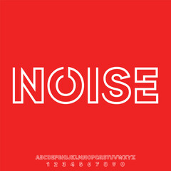 alphabet with noise effect, display font typeset