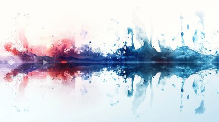 A Colorful Nostalgic feeling, house music, sound waves water blue white background