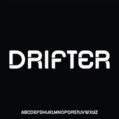 Obraz premium futuristic geometric and modern alphabet font vector