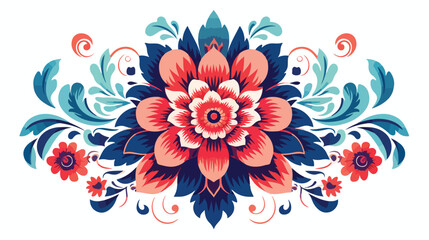 Fototapeta na wymiar Beautiful Decorative Flower Patterned design Flat vector