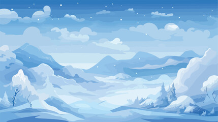Beautiful fantasy winter cloudscape background .. Fla