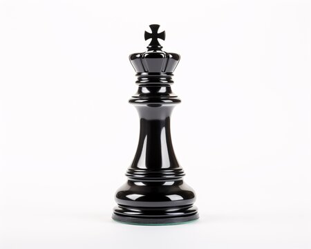 a black chess piece with a cross on top