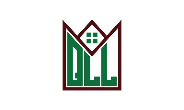 QLL initial letter builders real estate logo design vector. construction, housing, home marker, property, building, apartment, flat, compartment, business, corporate, house rent, rental, commercial