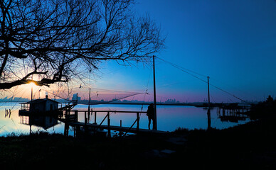 Sunset at Pialassa Piomboni (Marina di Ravenna, Italy)