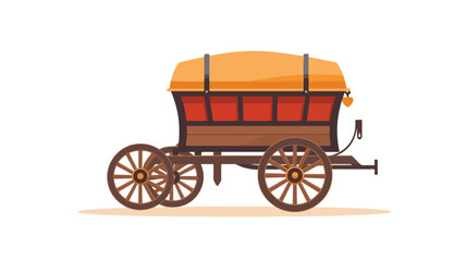 Carriage dispatching export icon. Flat style vector