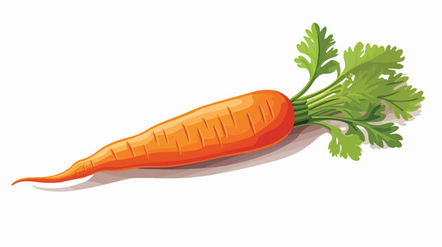 Carrot vegetable icon image Flat vector isolated on w