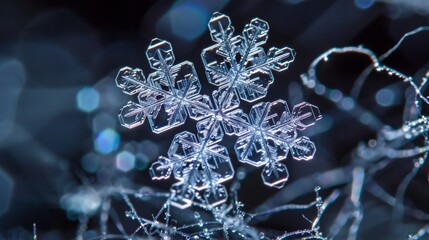 Obraz premium Snowflake Abstract Background Wallpaper Texture Colorful