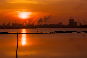 Sunset at Pialassa Piomboni (Marina di Ravenna, Italy)