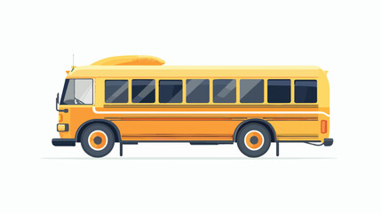 Obraz na płótnie Canvas Classic yellow school bus isolated on white background