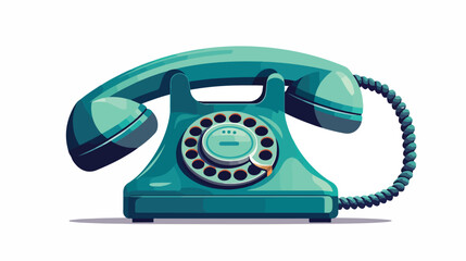 Contact Retro Phone Telephone Isolated Flat Web Mobil