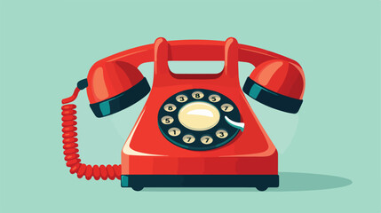 Contact Retro Phone Telephone Isolated Flat Web Mobil