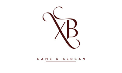 XB, BX, X, B Abstract Letters Logo Monogram