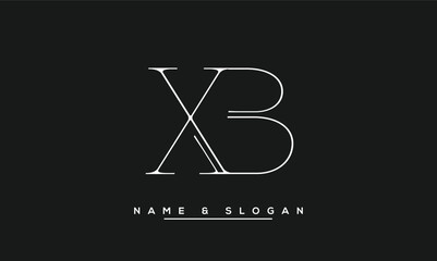XB, BX, X, B Abstract Letters Logo Monogram