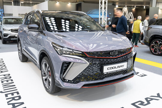 Belgrade, Serbia - March 21, 2024: Geely Coolray at the BG car show