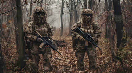 military team fighting in full camouflage background cvvshot