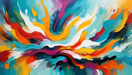 colorful abstract painting,art,カラフルな油絵 アート