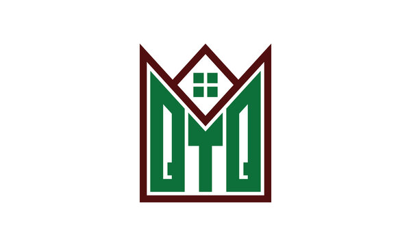 QTQ initial letter builders real estate logo design vector. construction, housing, home marker, property, building, apartment, flat, compartment, business, corporate, house rent, rental, commercial