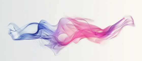 A colorful, wavy line with blue and pink colors